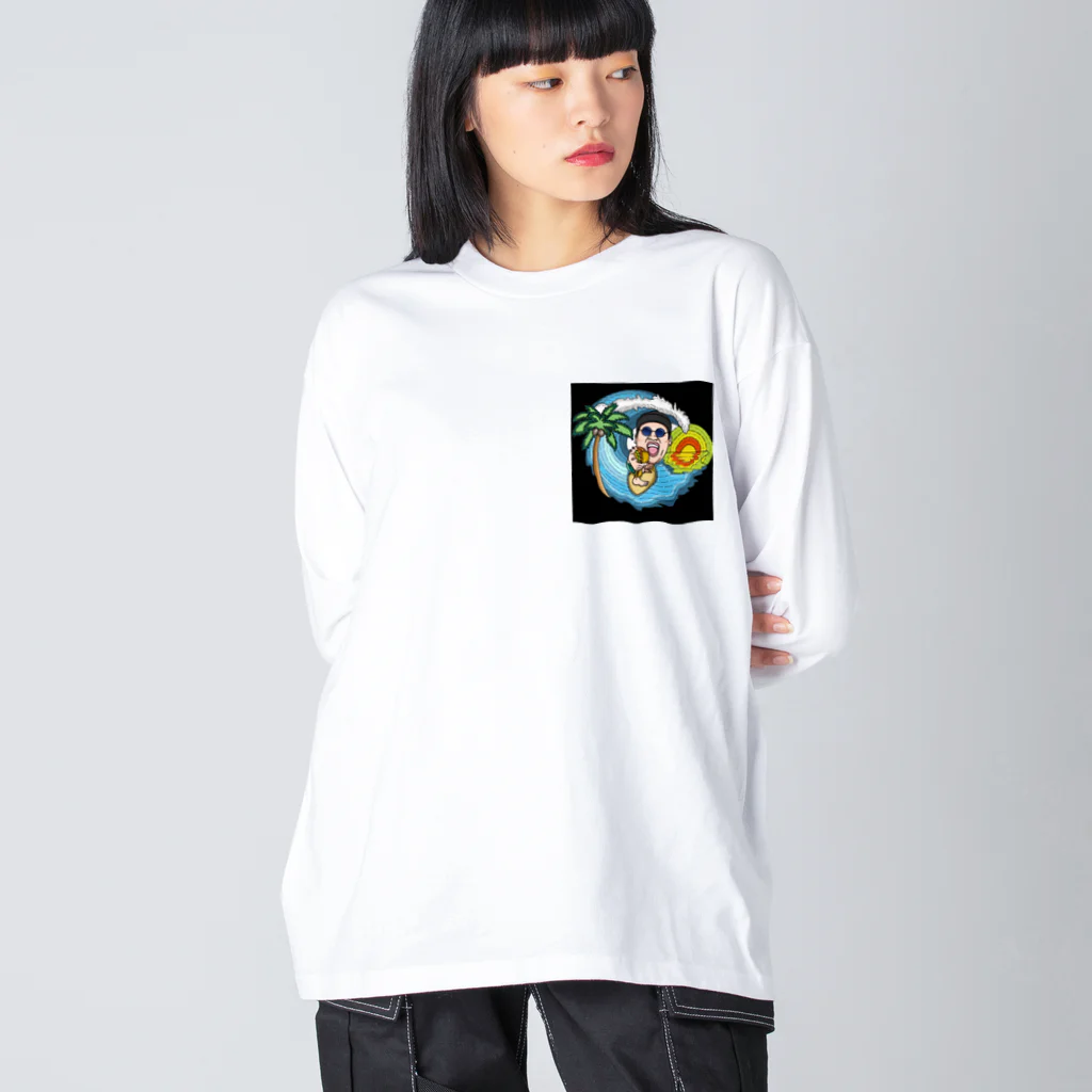 【モッパン】山田ごはん。の山田ごはん　サーファー編　ブラック Big Long Sleeve T-Shirt