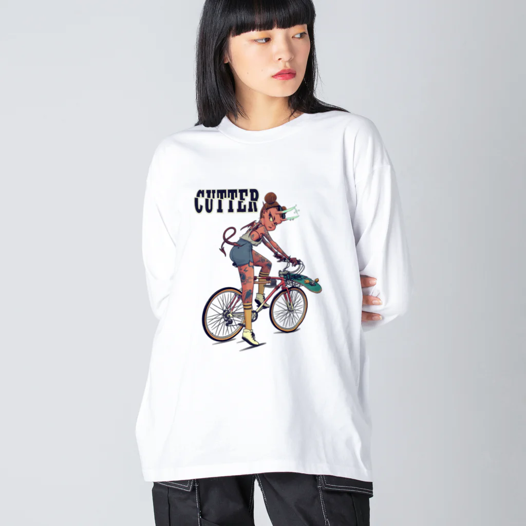 nidan-illustrationの"CUTTER" ビッグシルエットロングスリーブTシャツ