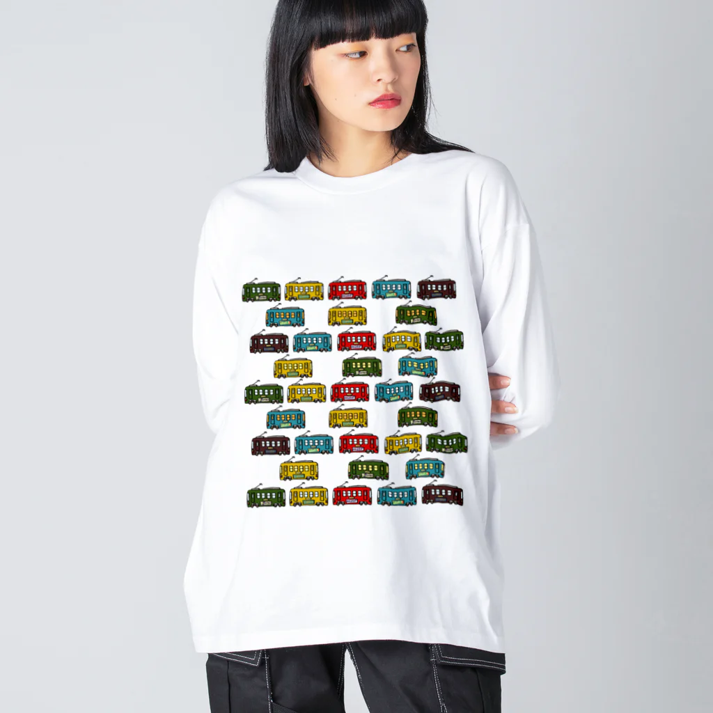 気ままに創作　よろず堂の電車 Big Long Sleeve T-Shirt