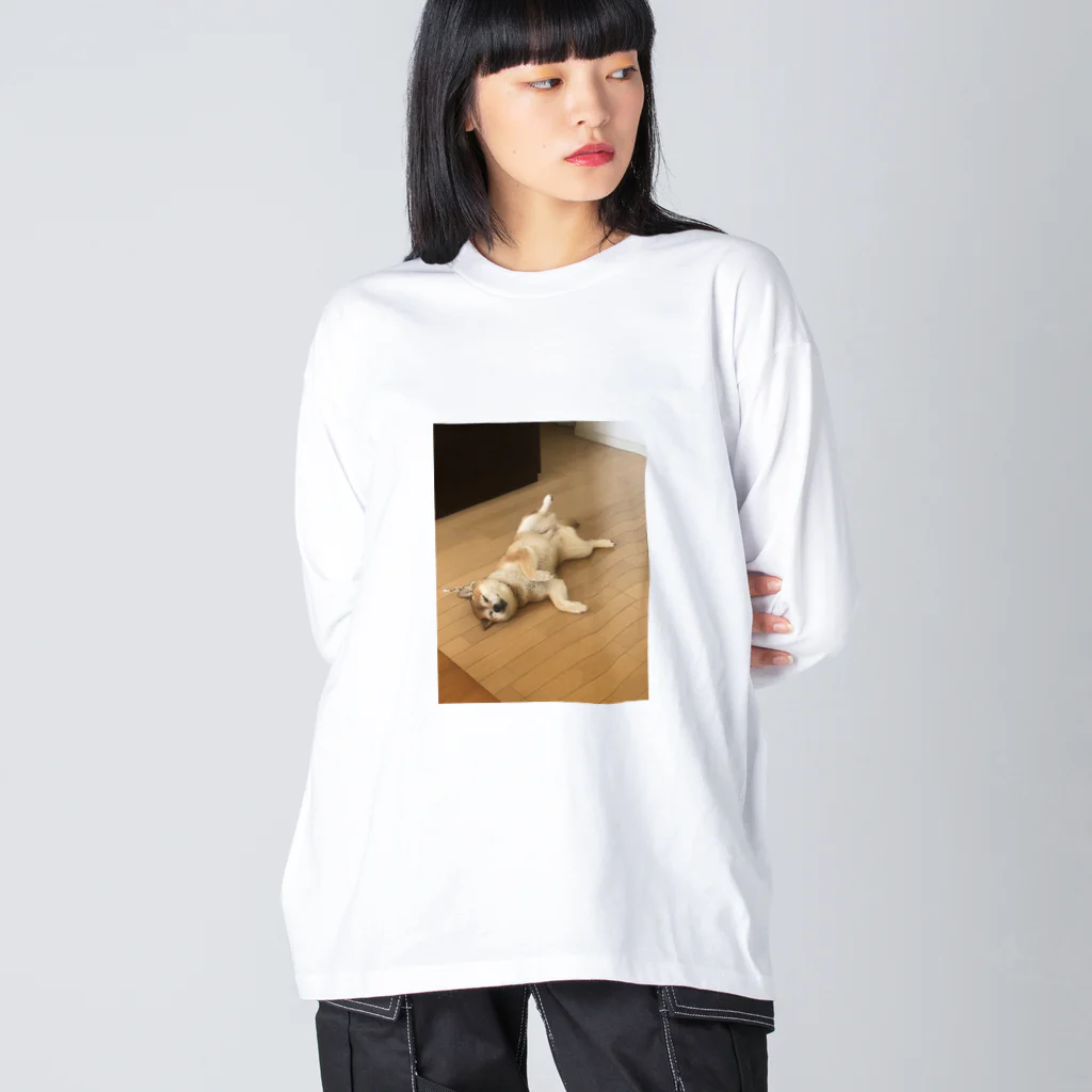 ポメロンの犬 ビッグシルエットロングスリーブTシャツ