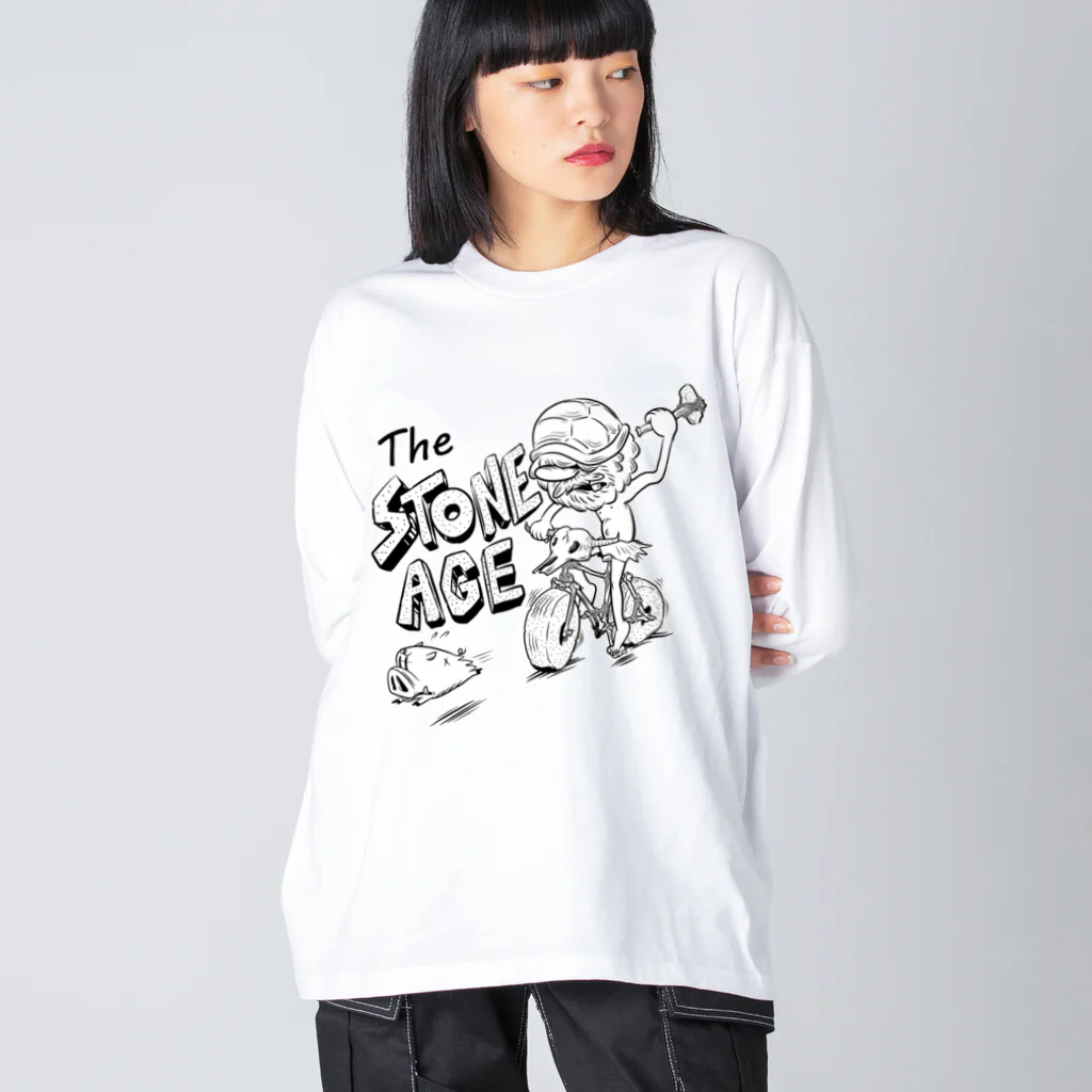 nidan-illustrationの"The STONE AGE" #1 ビッグシルエットロングスリーブTシャツ