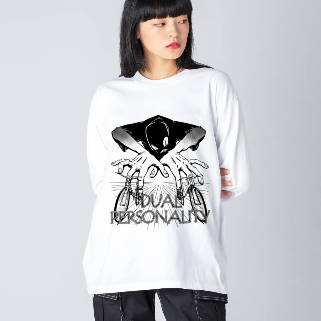 nidan-illustrationの"DUAL PERSONALITY"(B&W) #1 Big Long Sleeve T-Shirt