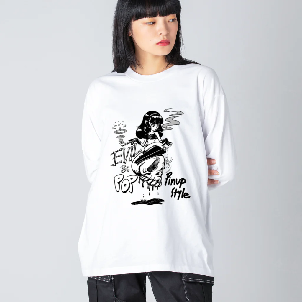 nidan-illustrationの“evil & pop" #1 ビッグシルエットロングスリーブTシャツ