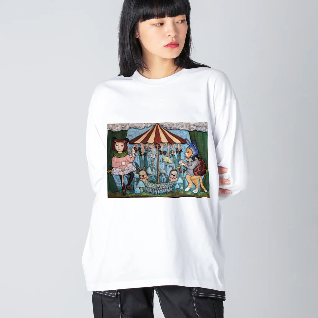 ＫＩＮＯＰＩ→Ｓ（キノピーズ）のモリの鍵掛け傘 Big Long Sleeve T-Shirt