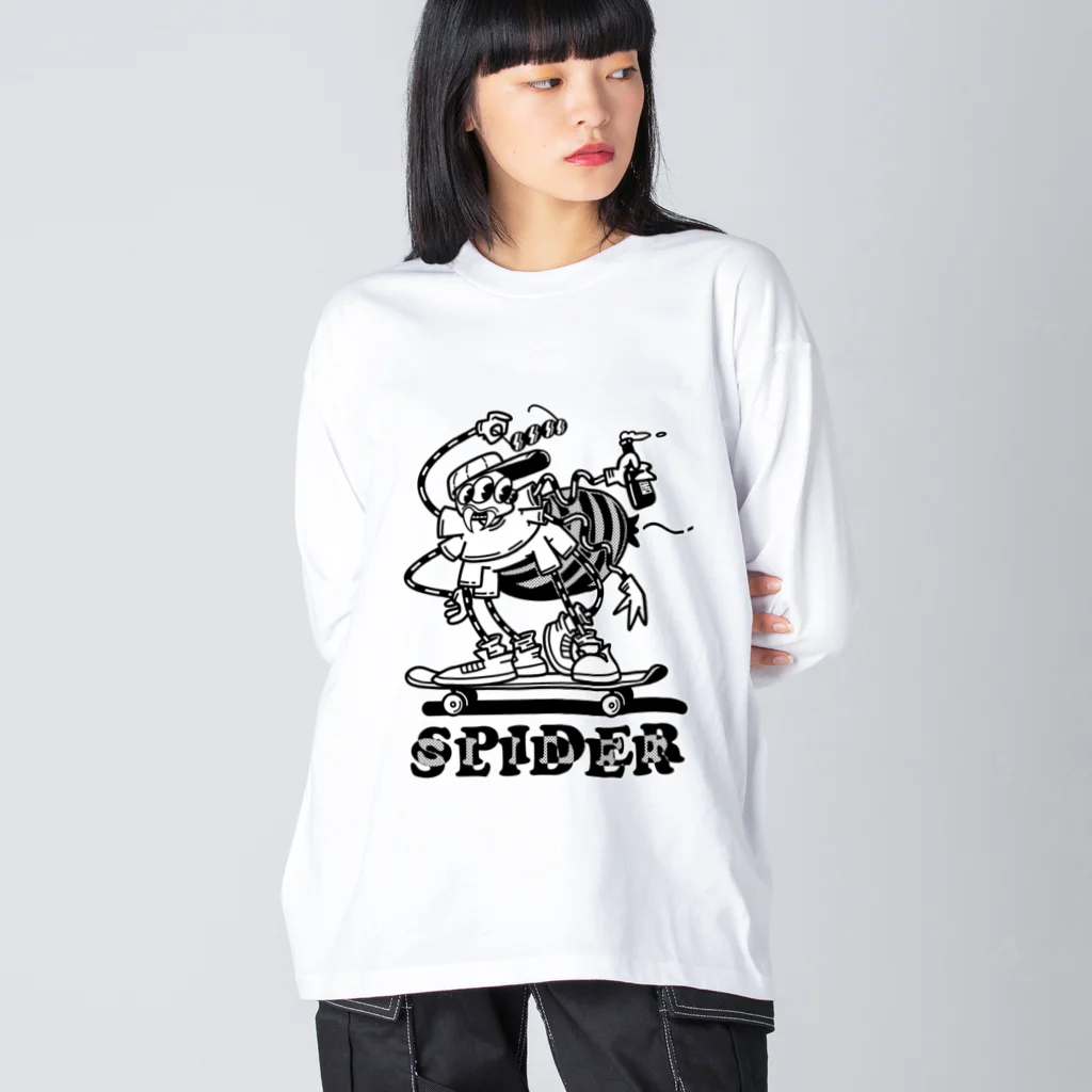 nidan-illustrationの"SPIDER SLIDER" Big Long Sleeve T-Shirt