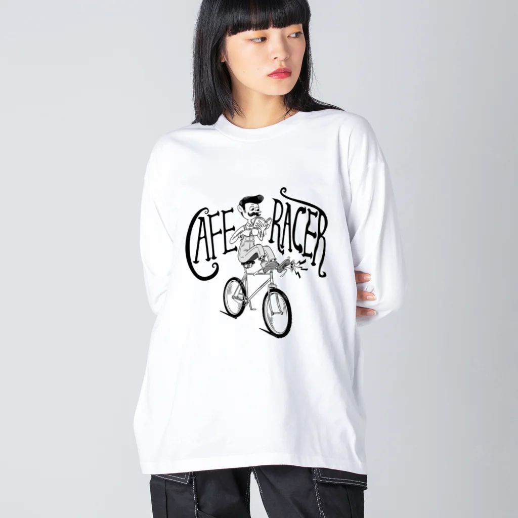 nidan-illustrationの"CAFE RACER" Big Long Sleeve T-Shirt