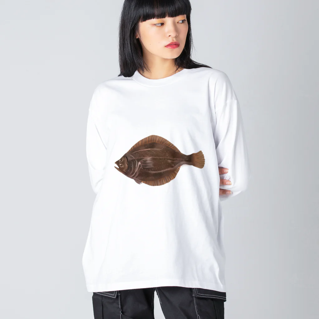 いくら丼のヒラメ Big Long Sleeve T-Shirt