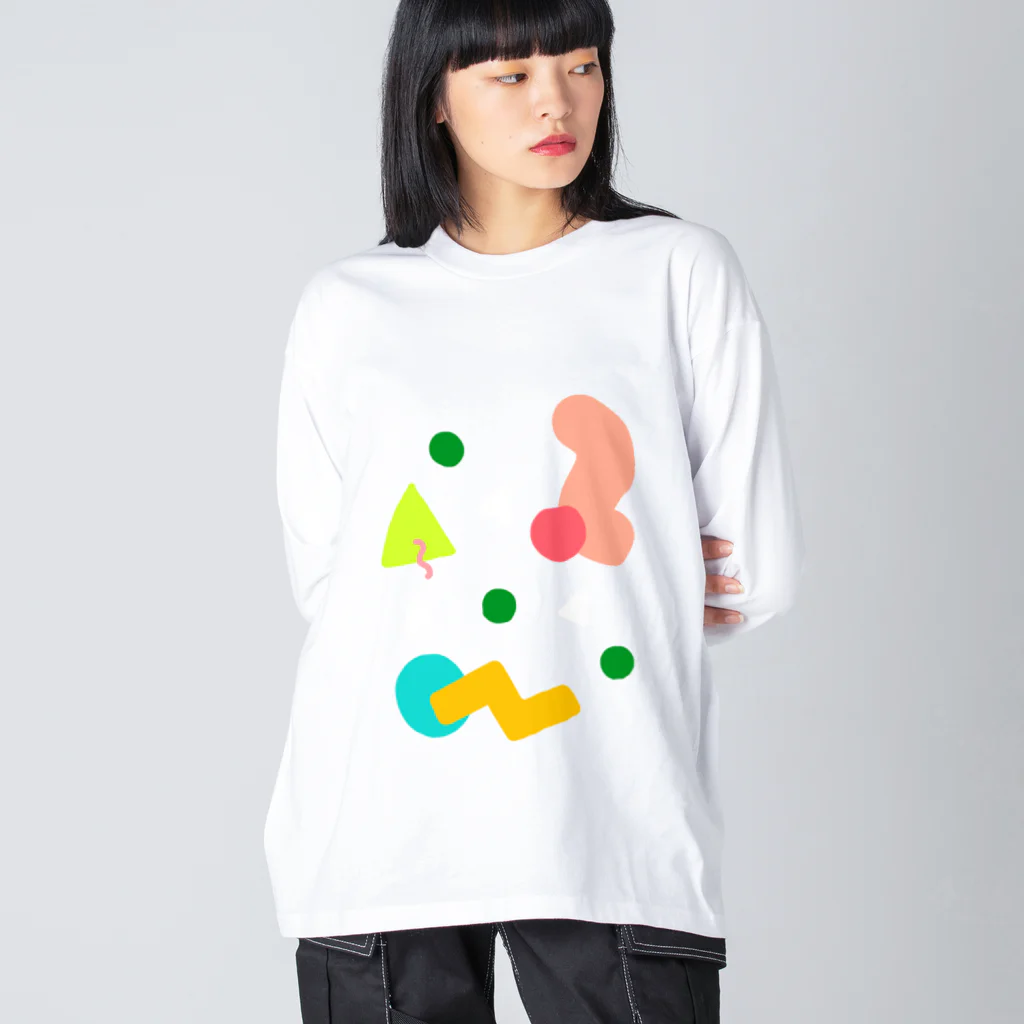 disney-risaのモニョモニョ幾何学模様 Big Long Sleeve T-Shirt