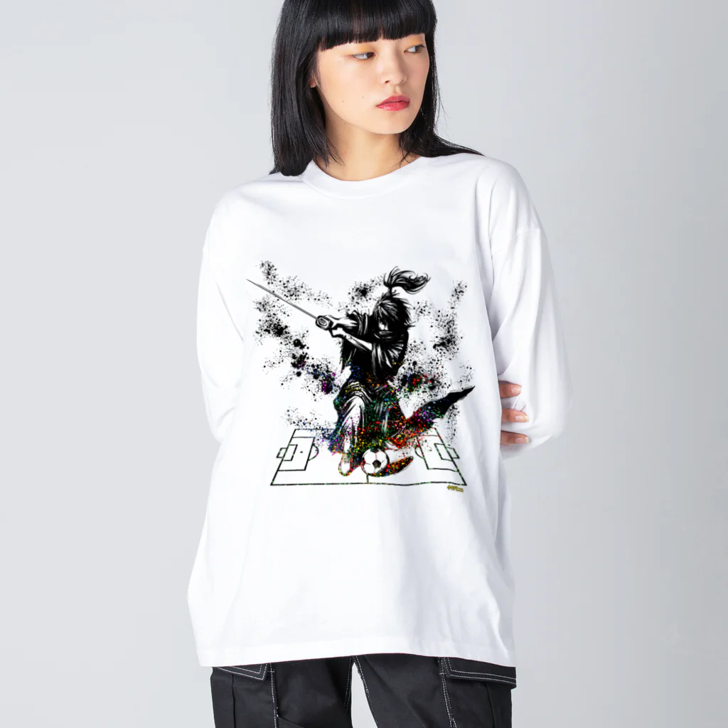 きくちひろ｜イラストレーターの墨侍（カラー）  Big Long Sleeve T-Shirt