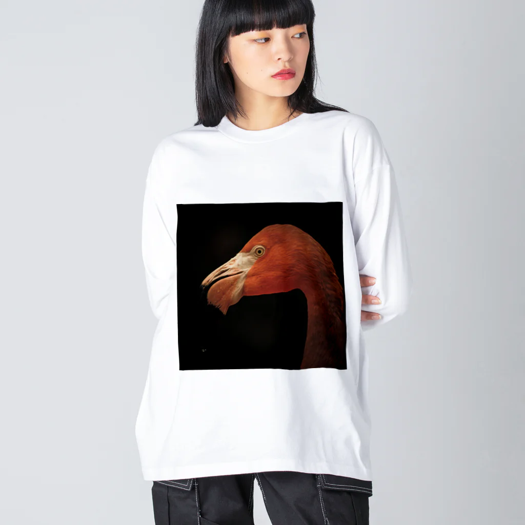 おかおかおかかのフラミンゴ Big Long Sleeve T-Shirt