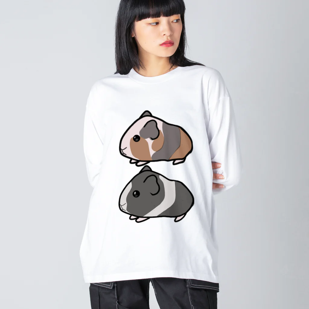 みぅ福島のモルモット♥️イラストグッズ ビッグシルエットロングスリーブTシャツ