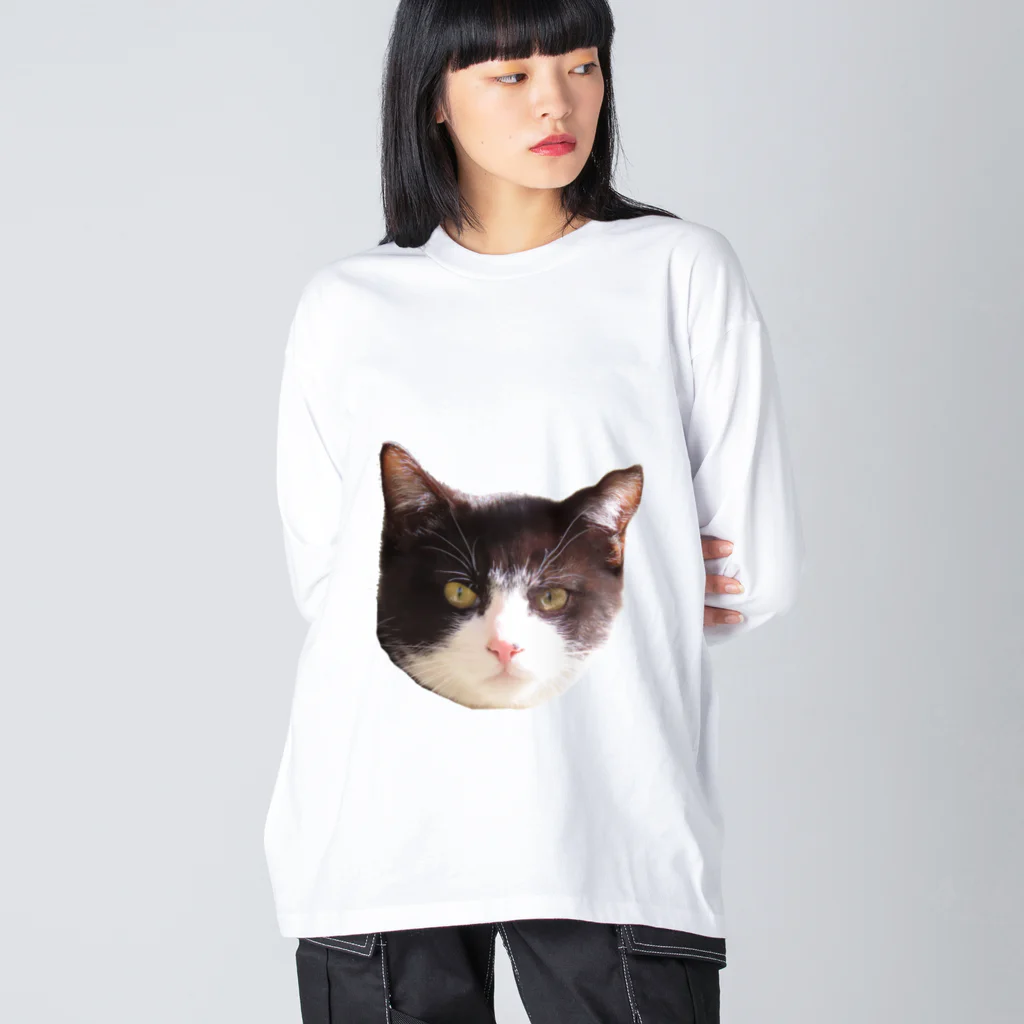 でおきしりぼ子の実験室の吾輩は猫である。 ビッグシルエットロングスリーブTシャツ