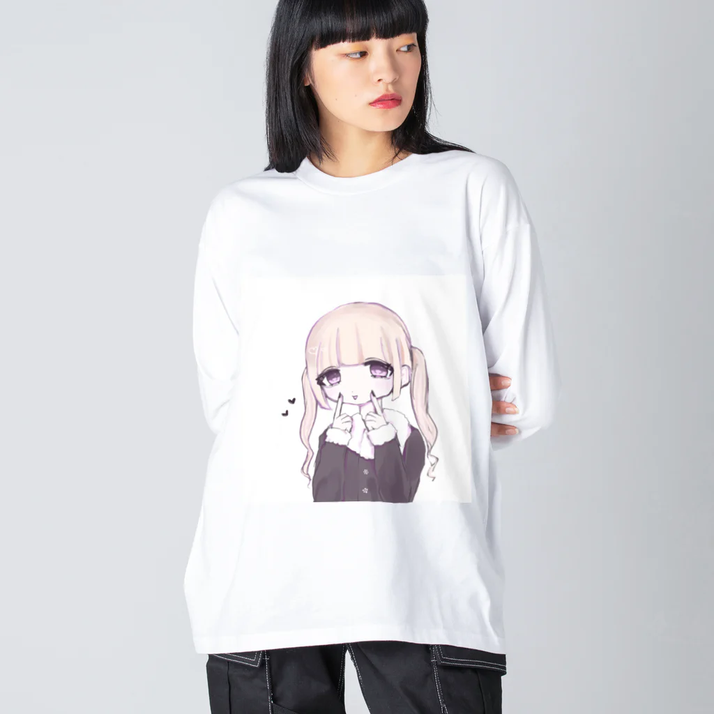 🍓🥛イチジク浣腸🐰🧠の量産型ちゃん ビッグシルエットロングスリーブTシャツ