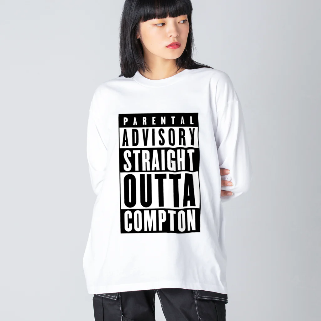 DRIPPEDのPARENTAL ADVISORY STRAIGHT OUTTA COMPTON-ペアレンタル・アドバイザリー・ストレイト・アウタ・コンプトン- ボックスロゴ Big Long Sleeve T-Shirt