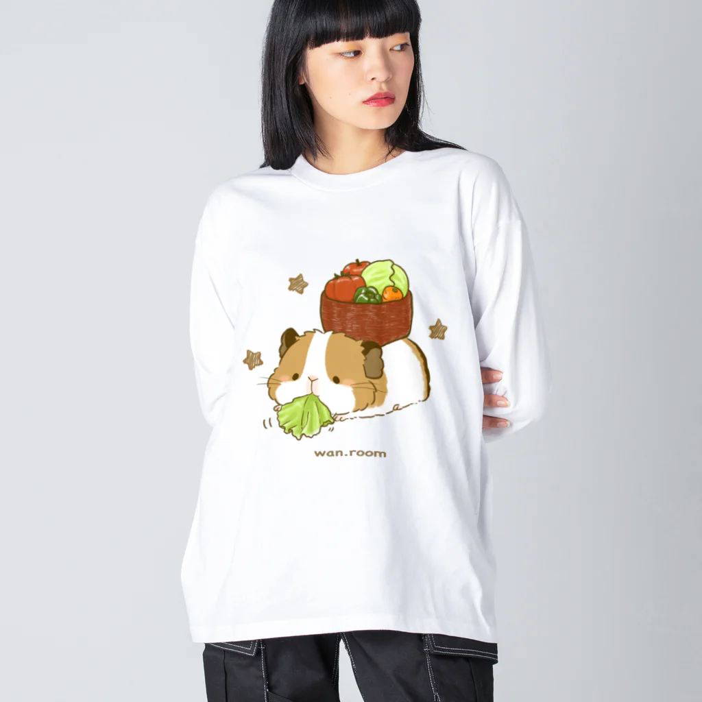 わん。(・Y・=)βの試食もバッチリ！ ビッグシルエットロングスリーブTシャツ