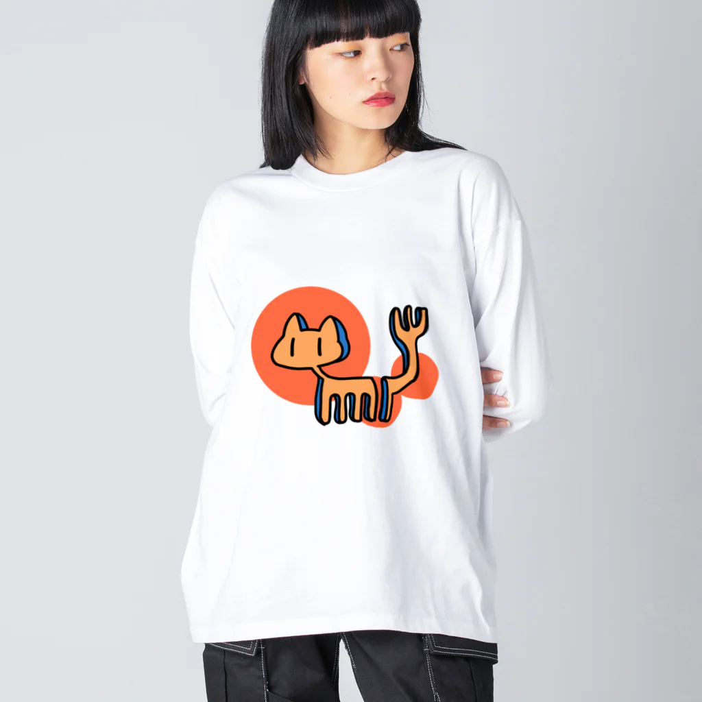 赤崎でんじろー🐞のたぶんねこ ビッグシルエットロングスリーブTシャツ