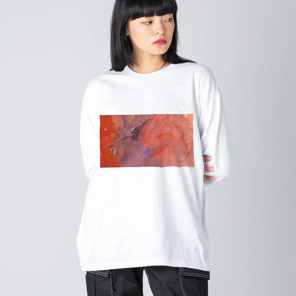 cardamom-coffeeの春色絵の具シリーズ1 Big Long Sleeve T-Shirt