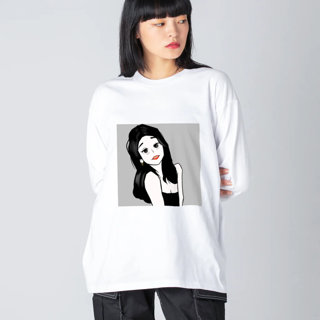 jackartworkの綺麗なお姉さん Big Long Sleeve T-Shirt