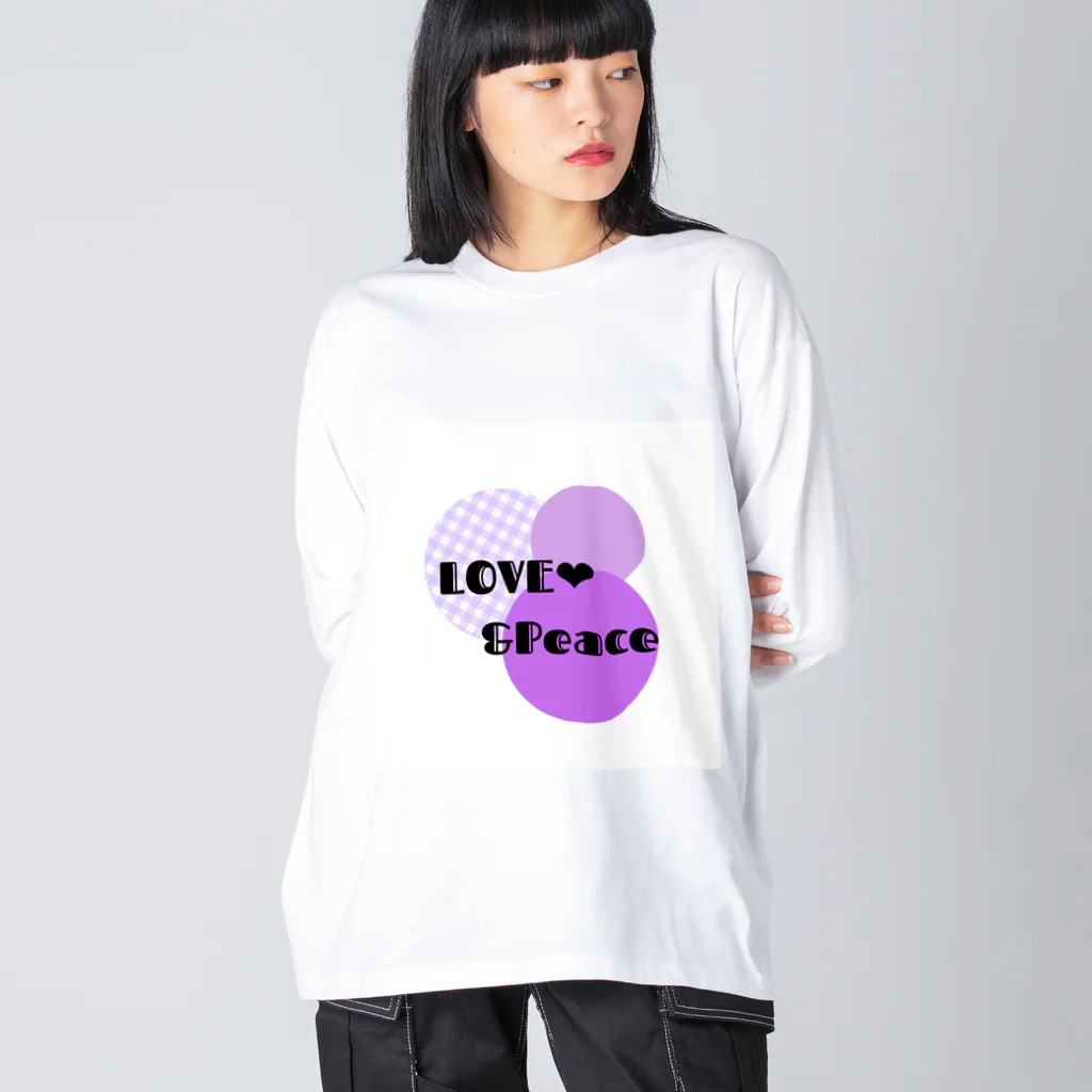 Awfo-loの愛と平和/ らぶ&ぴーす ビッグシルエットロングスリーブTシャツ