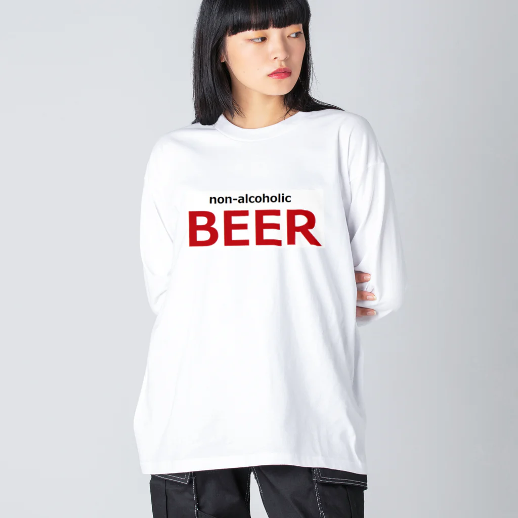 アメリカンベース のノンアルコールビール　ビール ビッグシルエットロングスリーブTシャツ