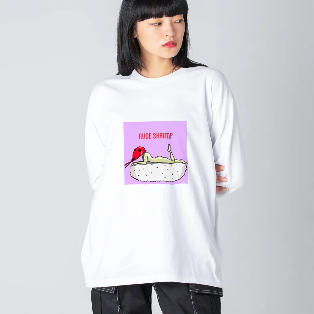 human cookのnude shrimp ビッグシルエットロングスリーブTシャツ