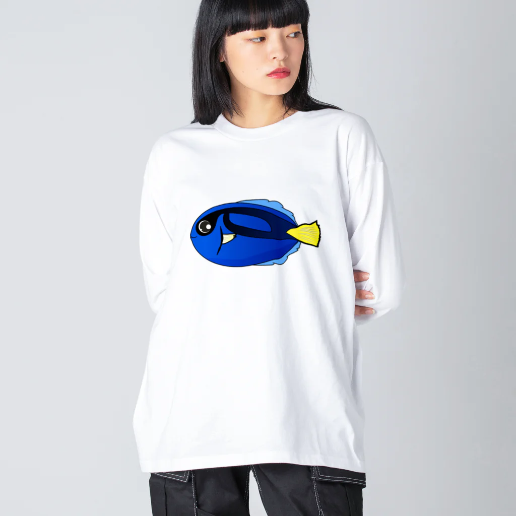 chicodeza by suzuriのナンヨウハギちゃん Big Long Sleeve T-Shirt