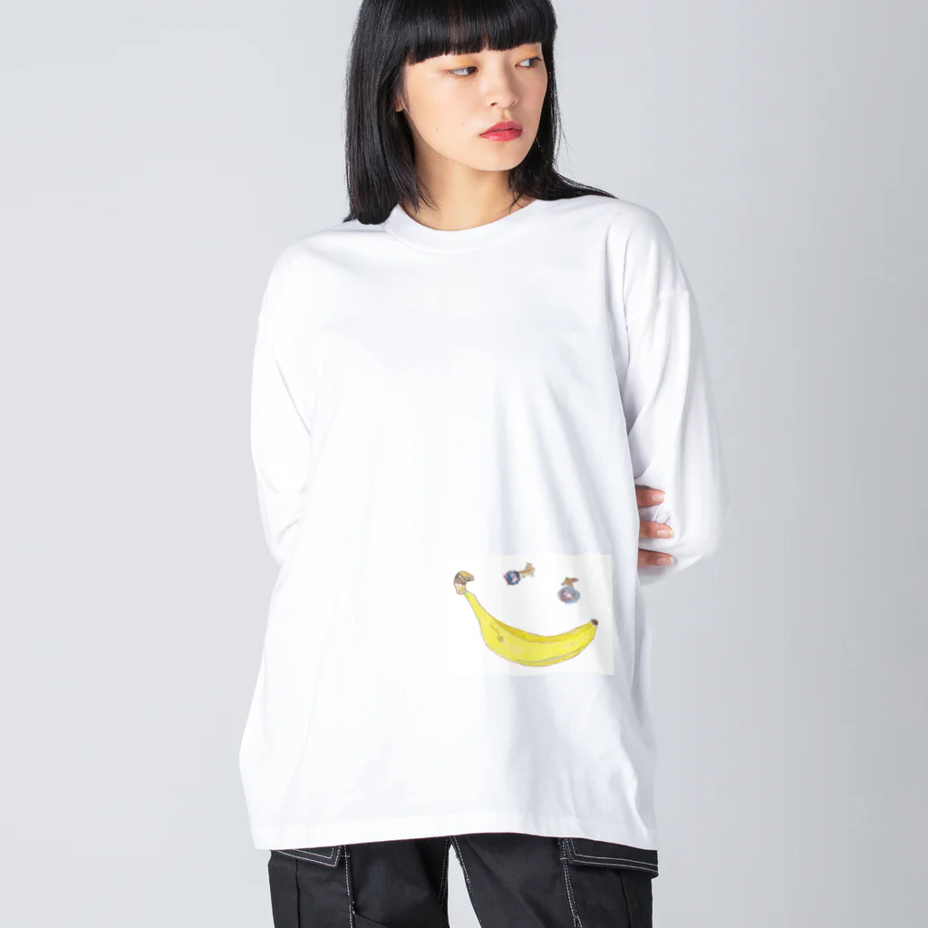 ホームタウンスター　Hometown Star のバナナスマイリー　Banana Smiley Big Long Sleeve T-Shirt