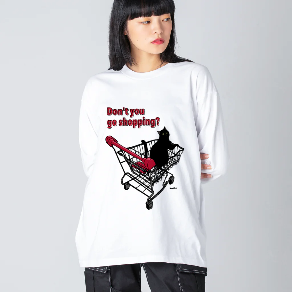 kima-maniのDon't you go shopping? ビッグシルエットロングスリーブTシャツ