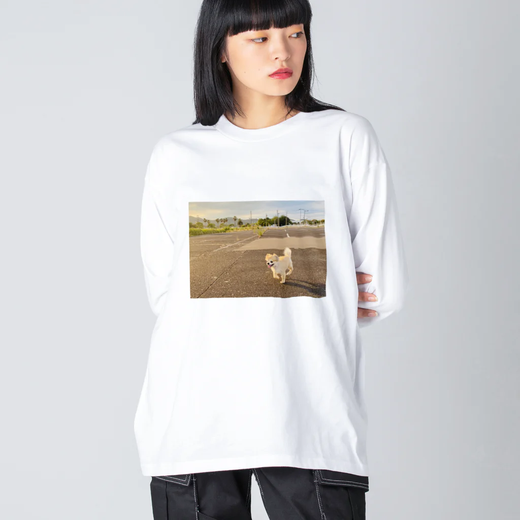 チワワの走るとらちち Big Long Sleeve T-Shirt