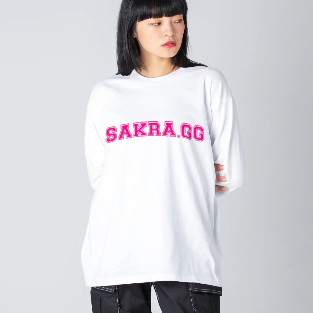 Sakra.gg🌸のSakra.gg College Font Big Long Sleeve T-Shirt