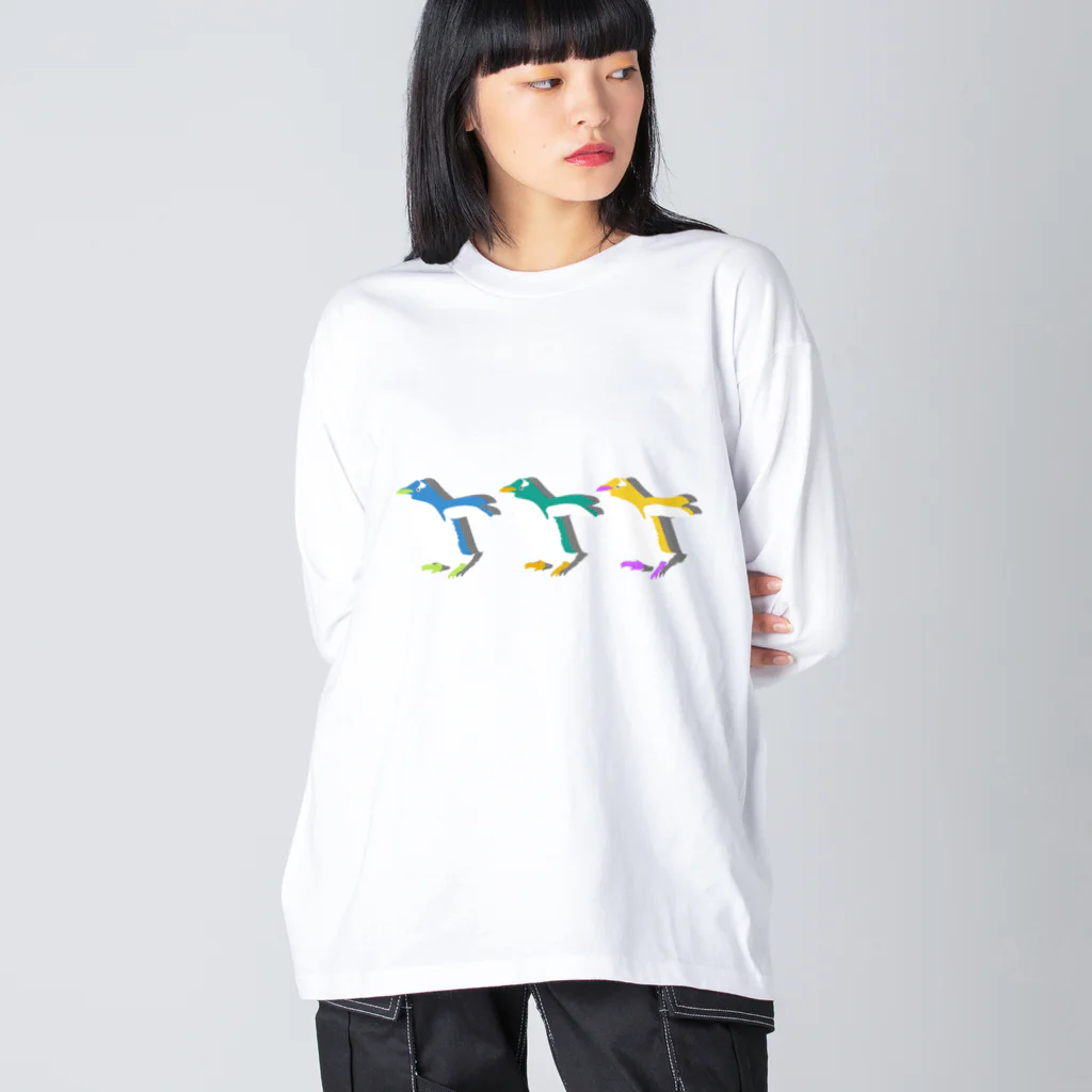 ゆるん屋。のドンキホーテペンギンくん Big Long Sleeve T-Shirt