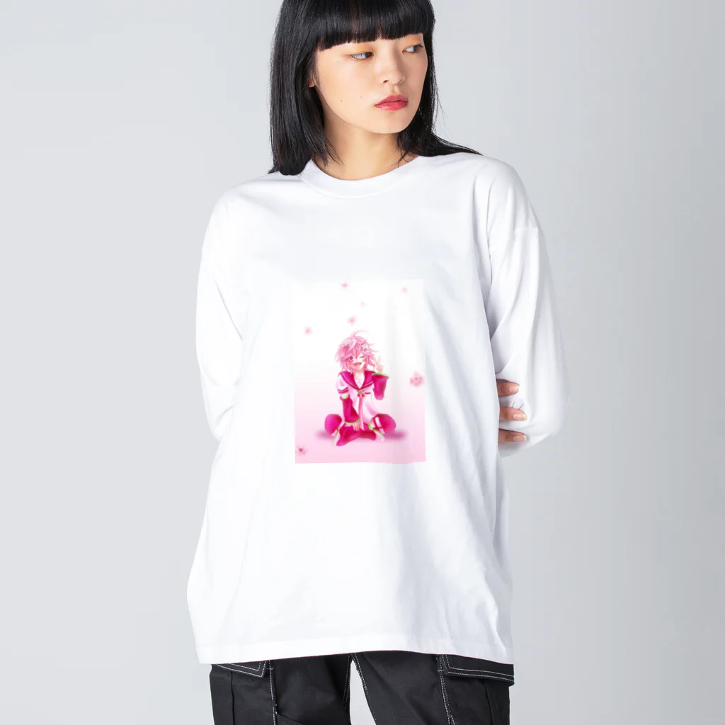 さやひよの宝箱の桜吹雪 ビッグシルエットロングスリーブTシャツ