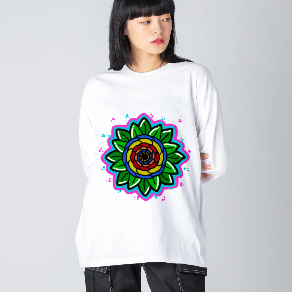 ゴマ団子のレインボーフラワー Big Long Sleeve T-Shirt