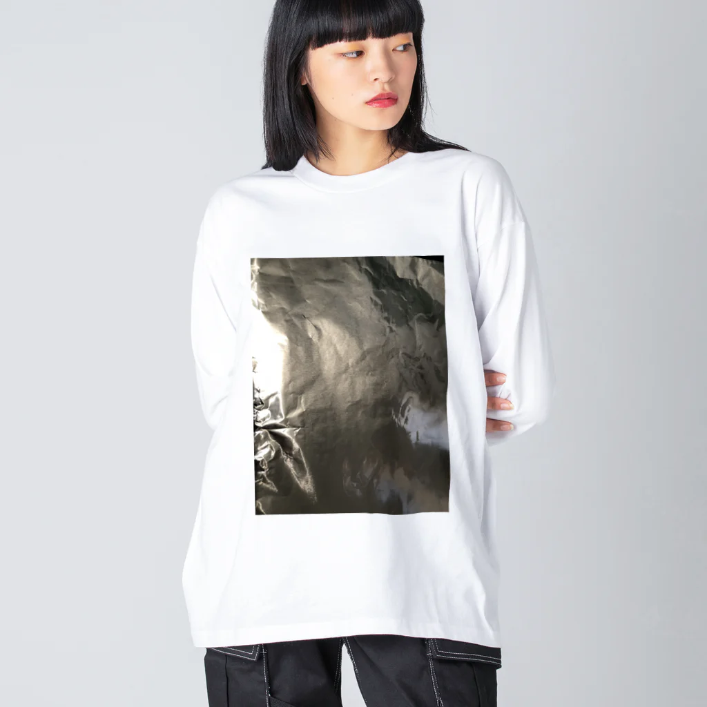 no-nuのただただシルバー Big Long Sleeve T-Shirt