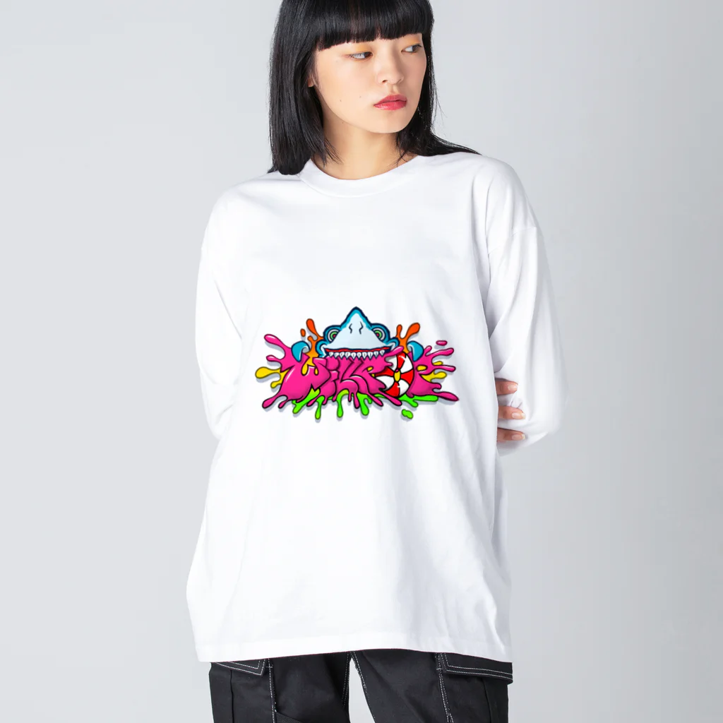 WILL POPのWILLPOPロゴ(サメ) Big Long Sleeve T-Shirt