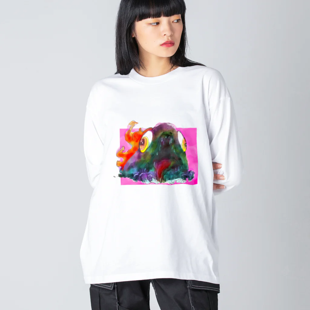 LIFE_is_a_JOKEの焼き魚ちゃん Big Long Sleeve T-Shirt