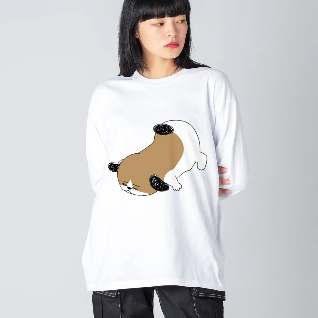 マツバラのもじゃまるうつぶせ Big Long Sleeve T-Shirt