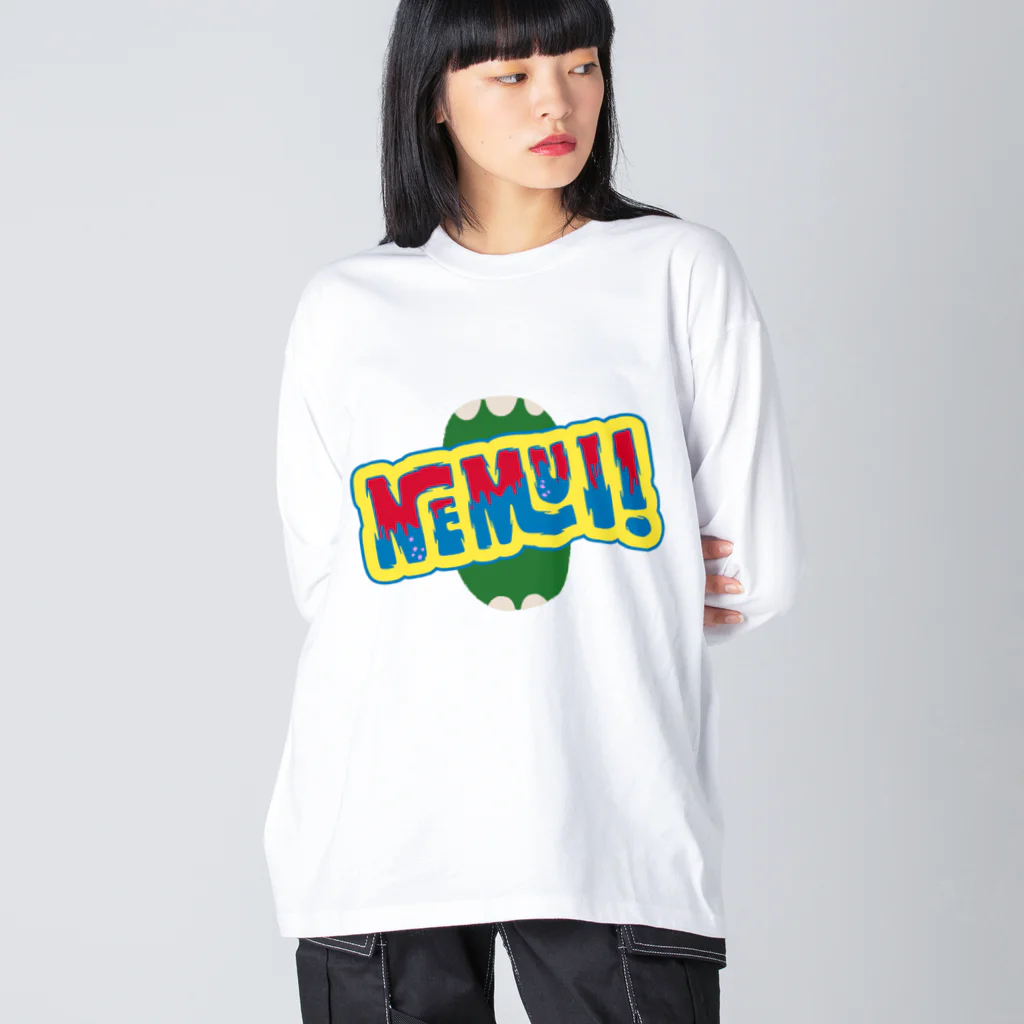 SANKAKU DESIGN STOREのモンスター級に眠い！ B Big Long Sleeve T-Shirt