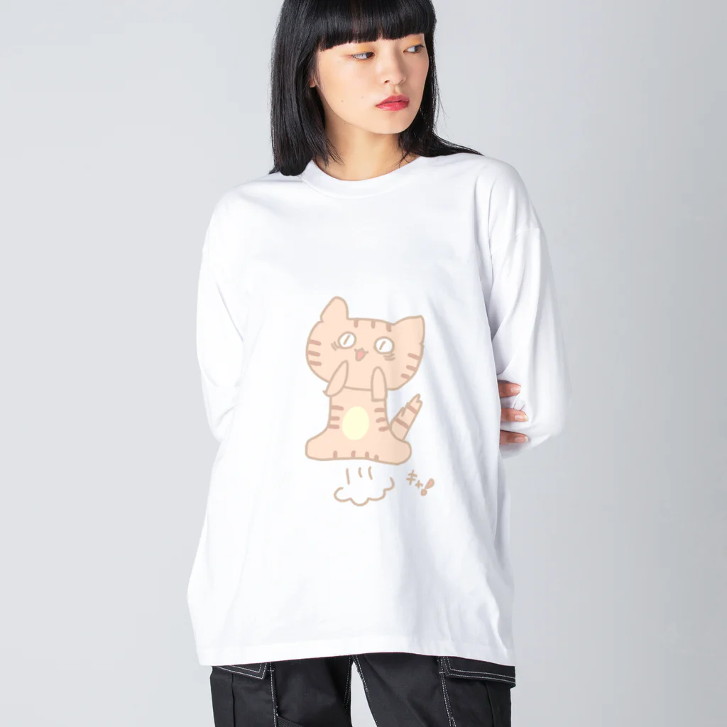 🈂️の猫がキャット驚いた！ Big Long Sleeve T-Shirt