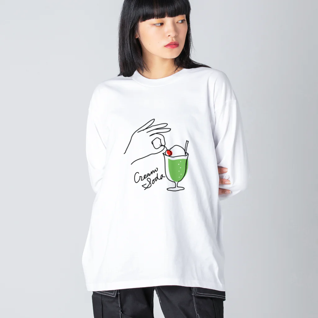 YANTA BOXのクリームソーダ ビッグシルエットロングスリーブTシャツ