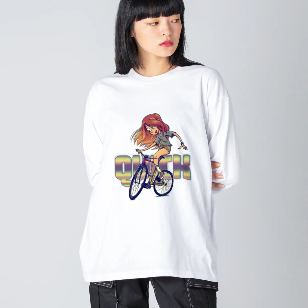 nidan-illustrationの”QUICK” Big Long Sleeve T-Shirt