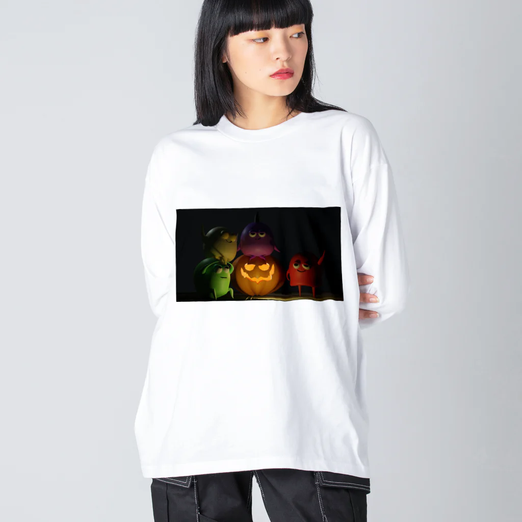 おもちのみぎあしぱんぷきん Big Long Sleeve T-Shirt