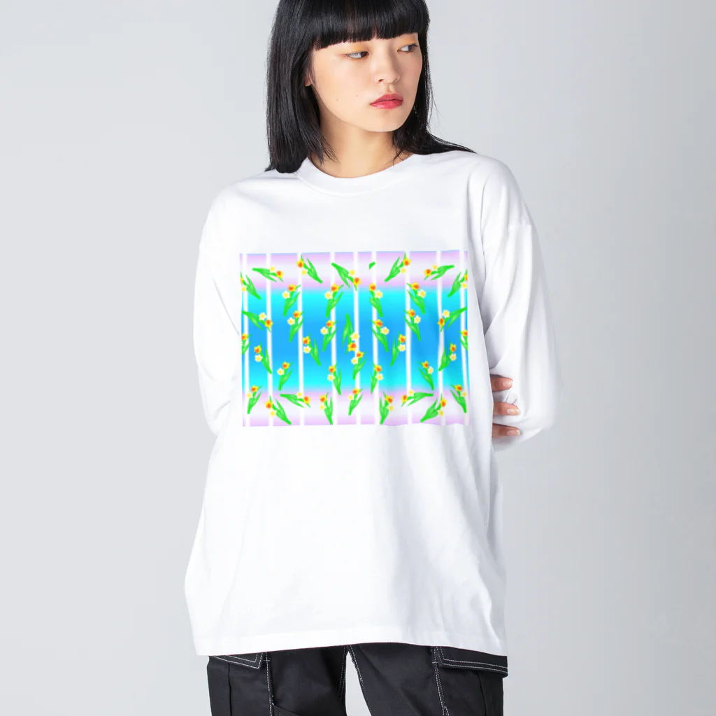 Lily bird（リリーバード）の幻想水仙 Big Long Sleeve T-Shirt