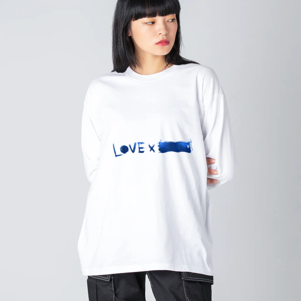 ULTRA HEALTHY SUPER SEXYのL🔵VE & BLUE ビッグシルエットロングスリーブTシャツ