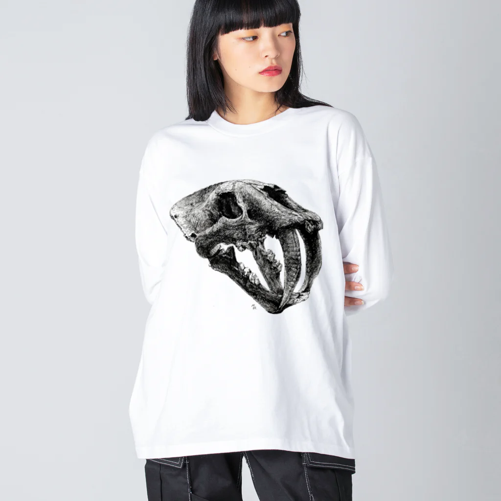 segasworksのSmilodon(skull) ビッグシルエットロングスリーブTシャツ