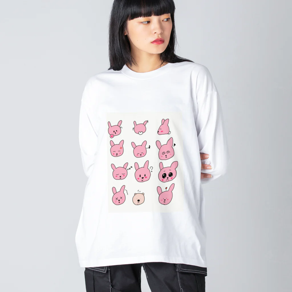 K O K O Aのうさぎ時々クマ Big Long Sleeve T-Shirt