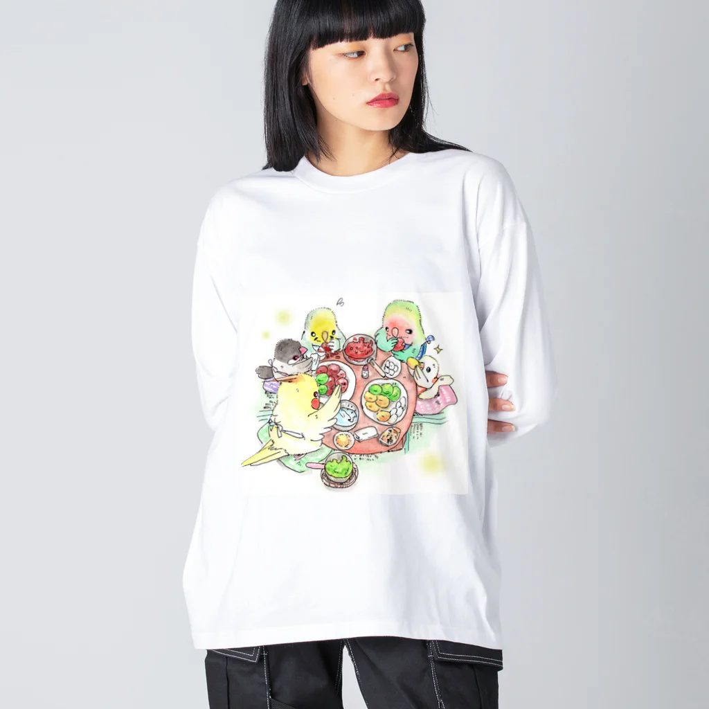 りんそらのコザクラインコ ビッグシルエットロングスリーブTシャツ