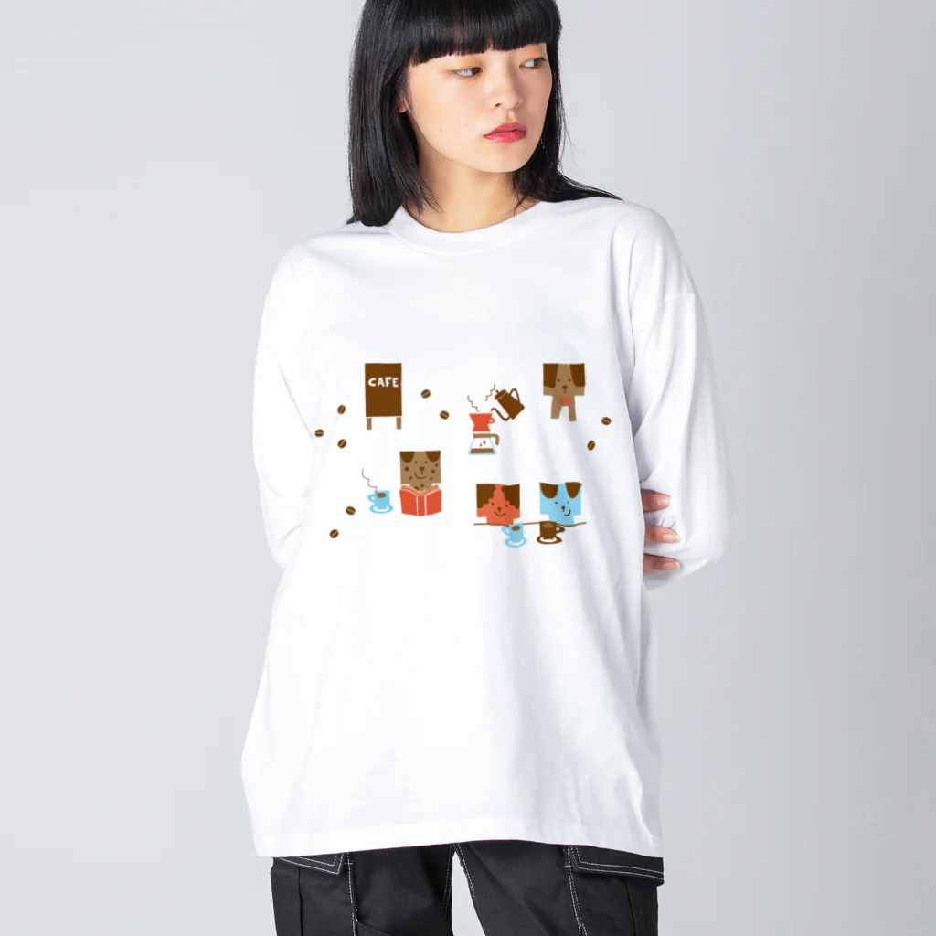 カレ　ミニョン　carre mignonのcafe ビッグシルエットロングスリーブTシャツ