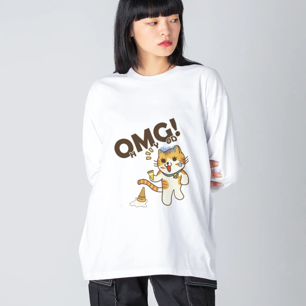 楽猫楽描しげ屋のOMG! Big Long Sleeve T-Shirt