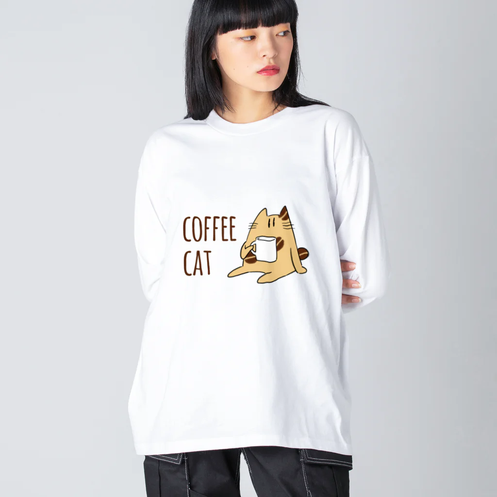 Studio HonWaccaのCOFFEE CAT ビッグシルエットロングスリーブTシャツ